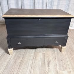 Cedar Chest Storage Updated Black Silver Handles