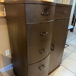 Vintage Wardrobe wood measurements is in the pictures