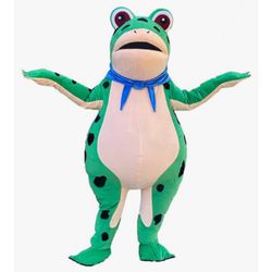 Inflatable Frog Mascot Costume Halloween Suit Cosplay Green Party Adult Medium