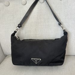 PRADA  Tessuto Nylon Shoulder Bag Nero Black
