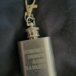 Stainless Steel Mini Flask Keychain