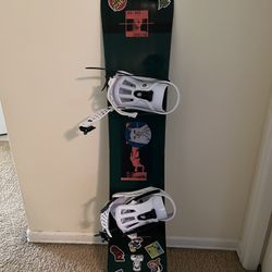 Used Snowboard Includes: Bindings, Shoes, And Stomp Pads