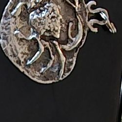 $100 Silver Rustic Brutalist Cancer Pendant