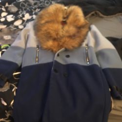 FUR 3 TONE OVERCOAT