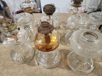 10 Kerosene Lamps & Parts