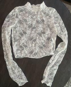 White Lace Long  Sleeve