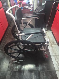 OasisSpace Rolling Shower Wheelchair with commode