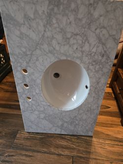 36x32 open box never used solid heavy marble  bathroom vainty top