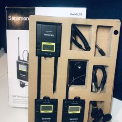 Saramonic UWMIC10 Wireless Microphone System (RX10 + TX10 + TX10)