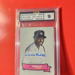 2024 Topps Archives - Willie Randolph SP Auto 1968 Action All-Stars #68AA-WR  UCG 10 / 9
