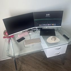 Glass Top Desk 