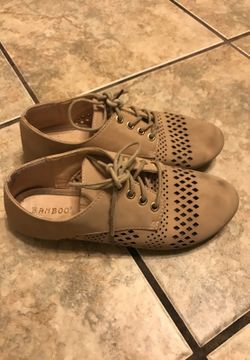 Tan Oxford Flats