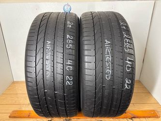 2 tires 285 40 22 Pirelli p zero B1 high tread no repairs