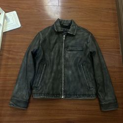 abercrombie leather jacket