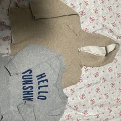 Boys sizes 2,3 and 4.  Pajama shirts 1 outfit And 2 jackets