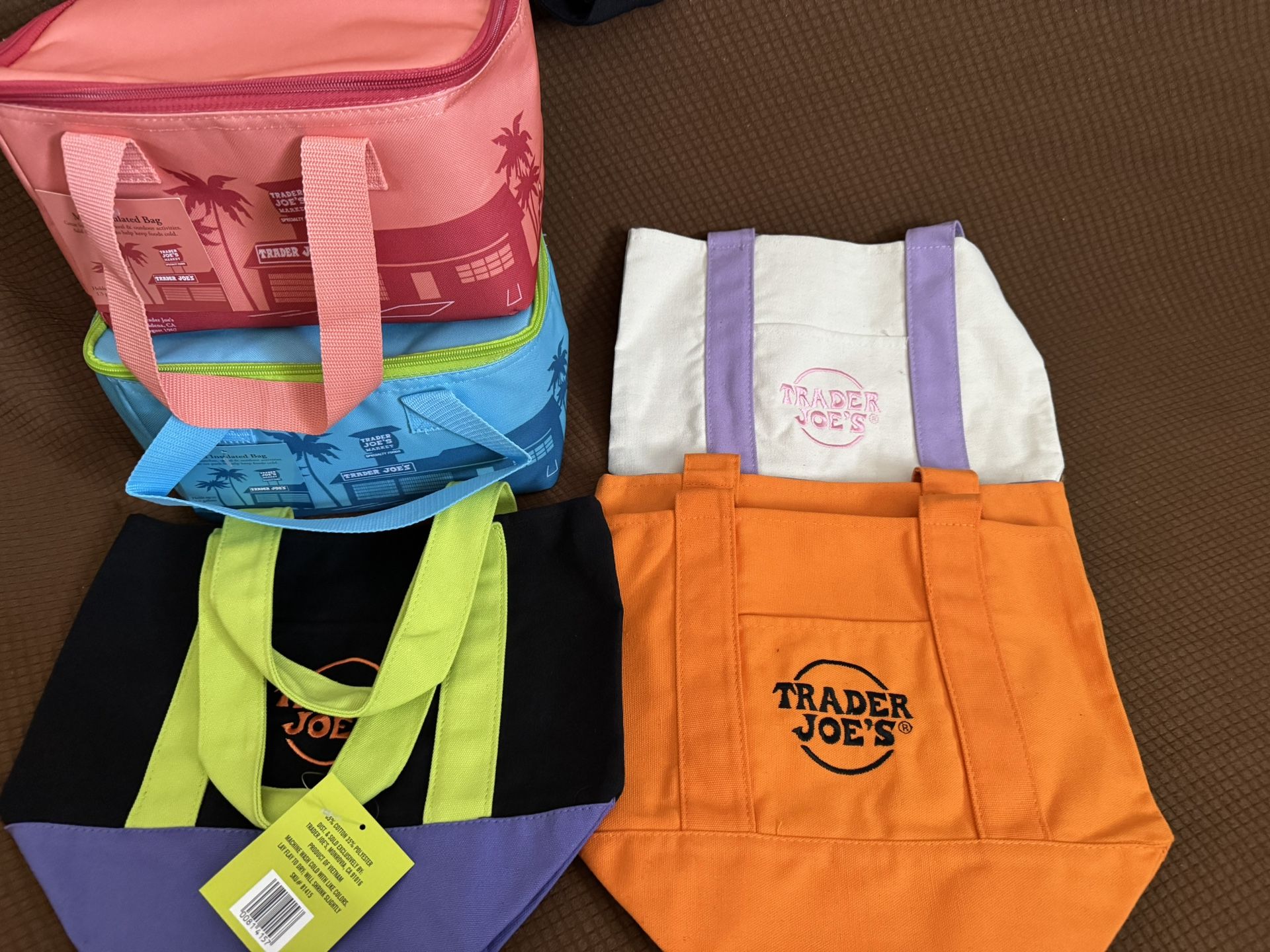 Trader Joes Mini Totes& Insulated Mini Bags