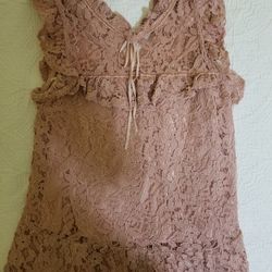 Ambiance Lace Pink Top