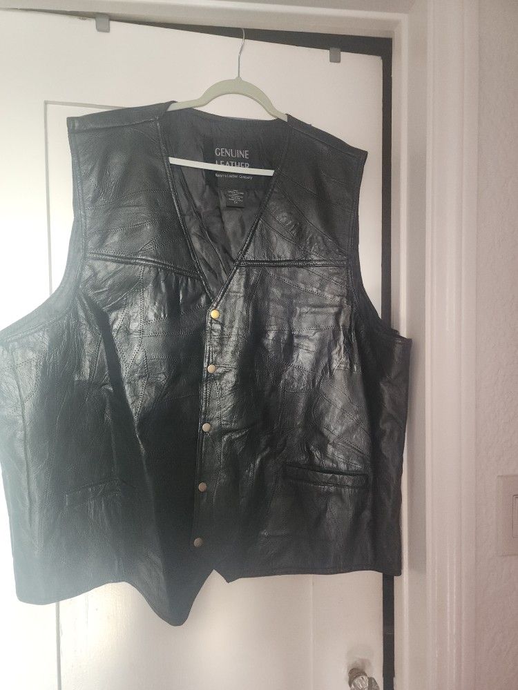 Genuine Leather Vest Sixe 5X
