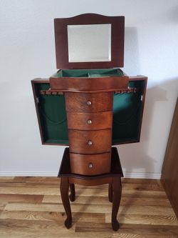 Dark Wood Jewelry Armoire
