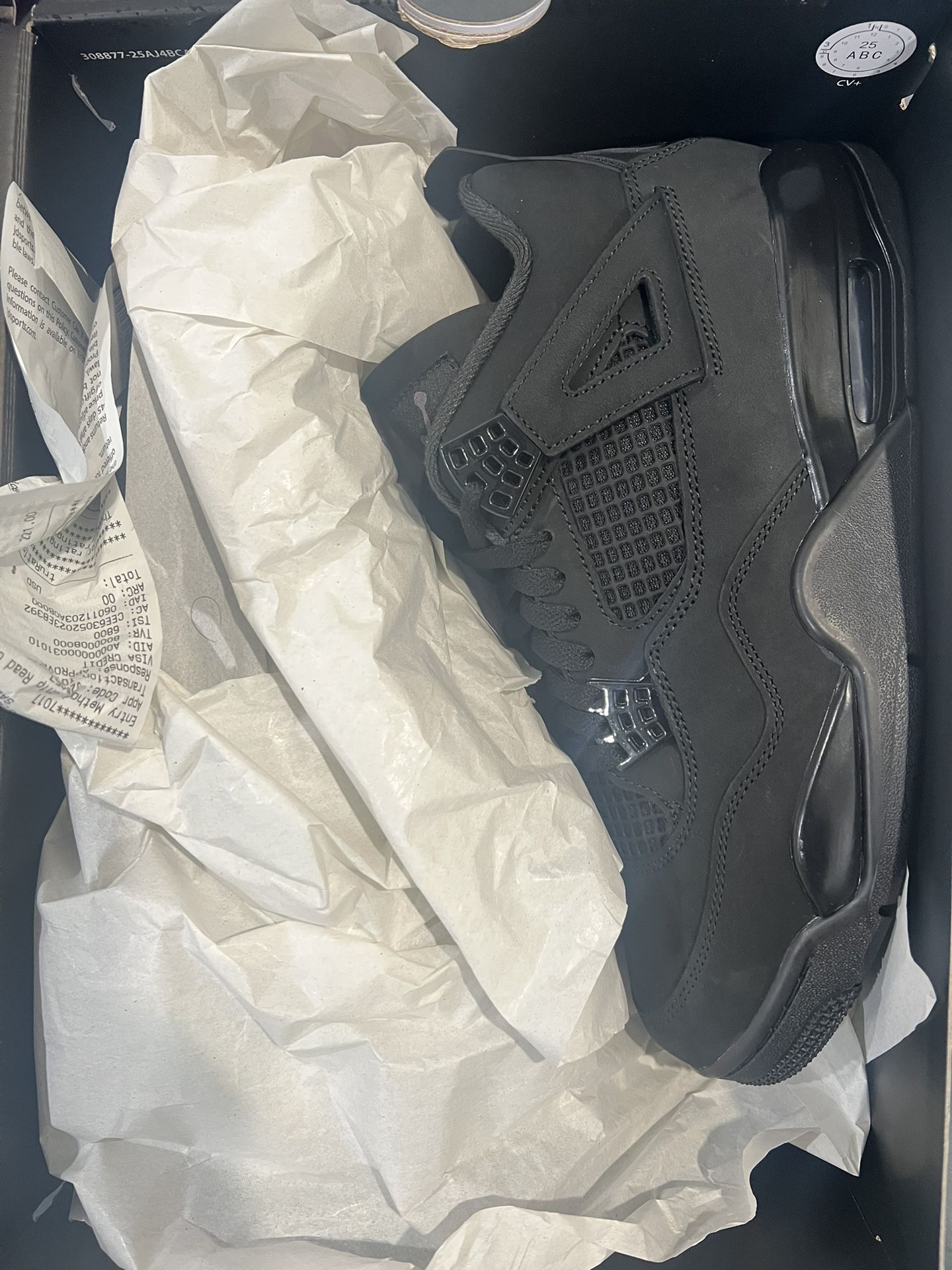 Jordan 4 Retro “Black Cat” Size 5Y, 7Y, 10, 10.5, 11, and 11.5