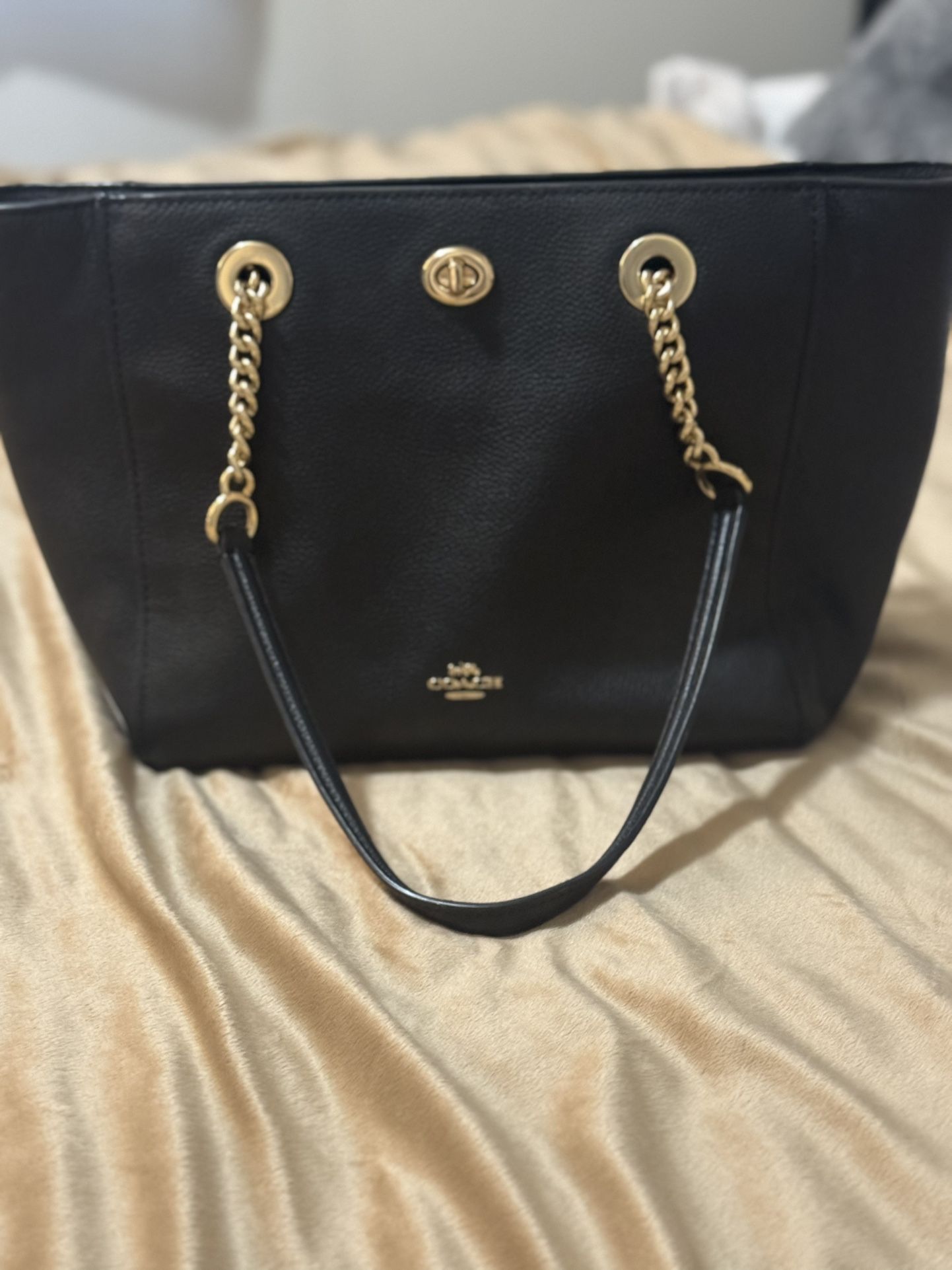 Smaller Stylish Black Coach Purse 