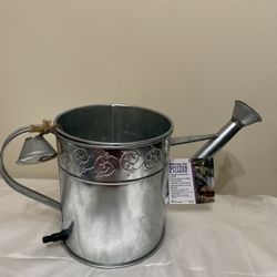 Pond Boss SWCPS  Silver Watering Can Fountain Spitter And Planter For Ponds