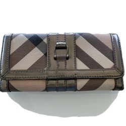 Burberry Nova Check Leather Wallet/Clutch