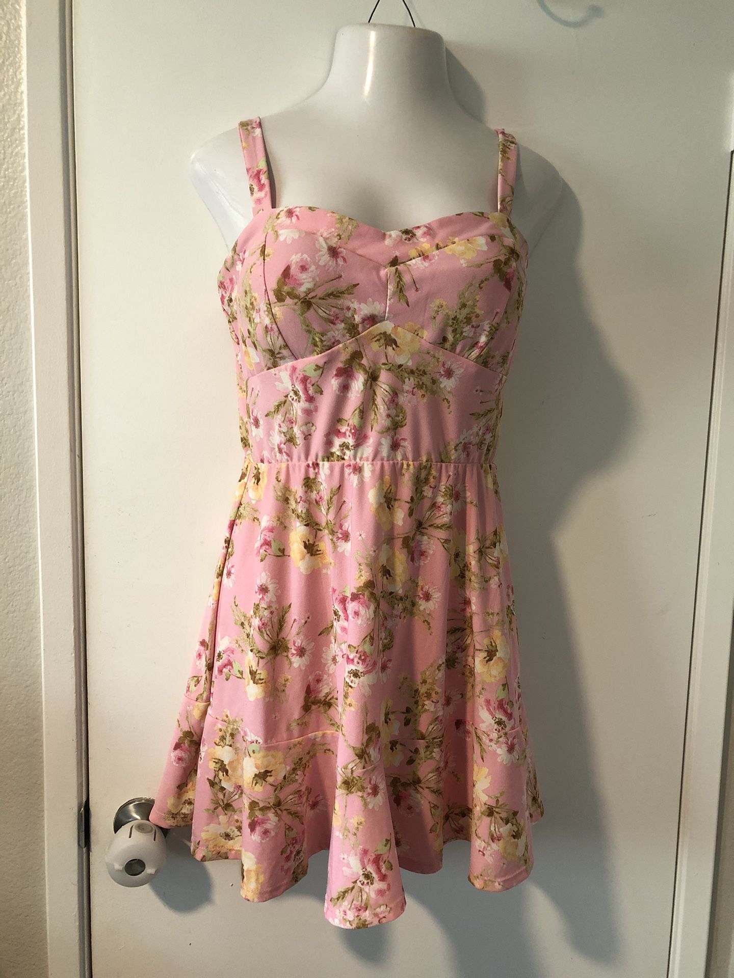 Size XL Pink Floral Dress 