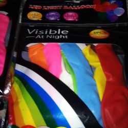 Visible At Night Balloons .6 Packages Each Package Carries 5 Balloons.6 Packages For $22
