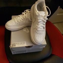 Triple White Air Force 1s