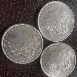 $1 1921 Morgan Dollar P, D, S. 