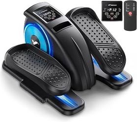 MERACH Under Desk Elliptical, Leg Exerciser While Sitting for Seniors Fully Assembled Elliptical Exercise Machine Portable Electric Pedal with Remote