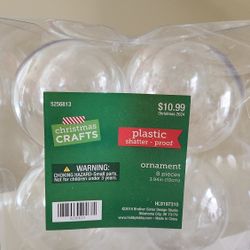 Shatterproof Clear Christmas Ornaments 