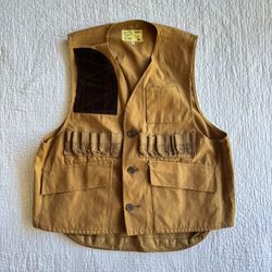 Vintage NESCO  Canvas Hunting Vest Game Pouch Beige Size Medium