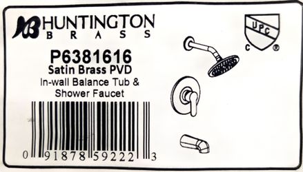 In-wall balance tub and shower faucet/ model  P(contact info removed)