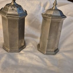 GORHAM PEWTER  VENTAGE SALT AND PEPPER SHAKERS' ORIGINAL PRICE $ 87.98 