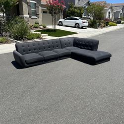 Modern Black Sectional Couch – Must Go Today!