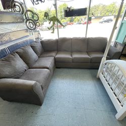 2 pcs Sectional Living Room Set,Dark Gray,Excellent Condition,$399