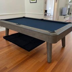 Modern Grey Pool Table With Drawer