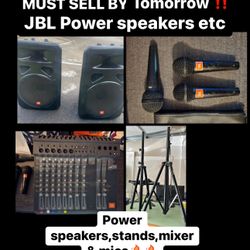 Power Speakers JBL MUST SELL TOMORROW 