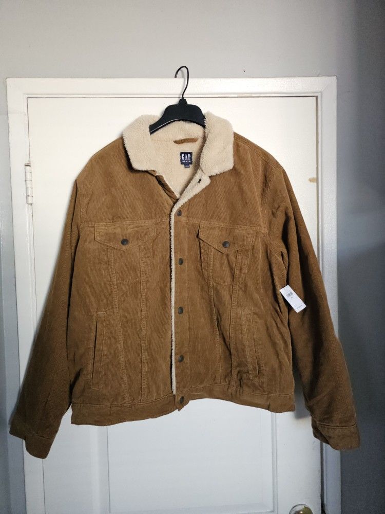 Men's Gap Jacket Corduroy Sherpa XL Chamarra