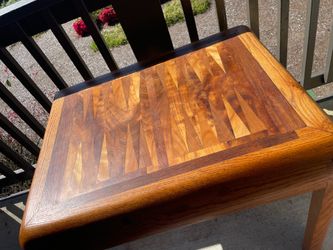 Vintage Oak Backgammon Game Table
