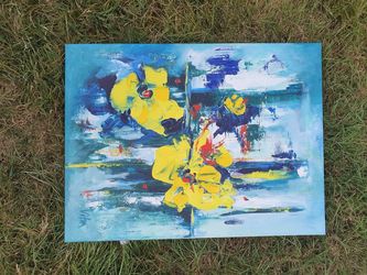 Abstract acrylic painting