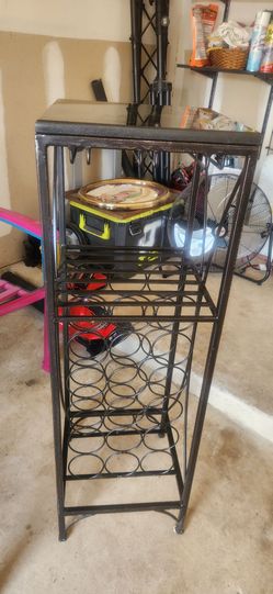 Nice Wine Rack Heavy with Marble top