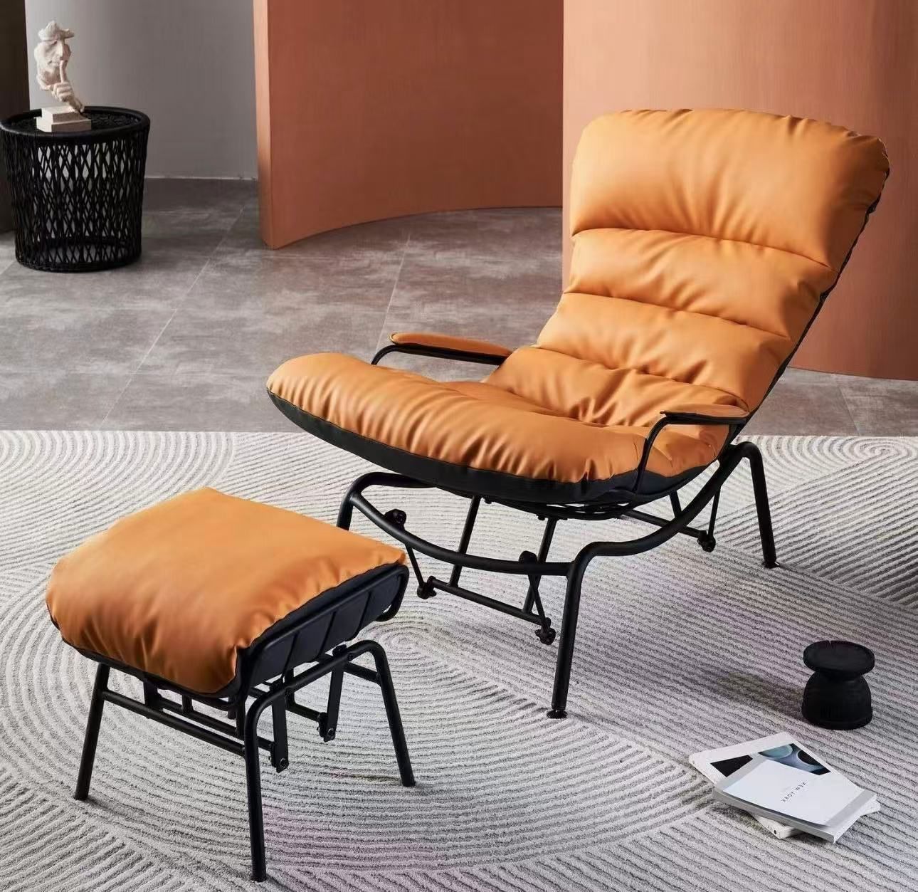 OVIOS Living Room Accent Chair Ergonomic Rocking Recliner Chair with Ottoman NEW