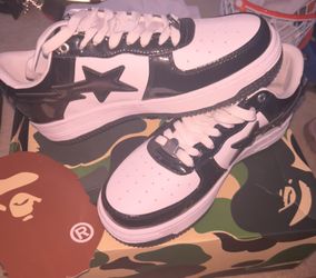 Bapesta Black White 8.5 Mens