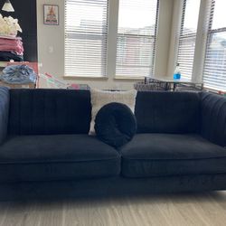 2 Couch Set black 