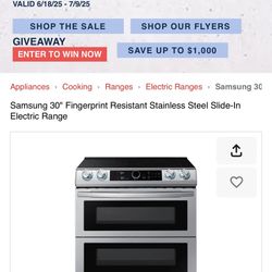 Samsung Double Oven Slide In Range 