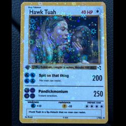 Hawk Tuah Pokemon card