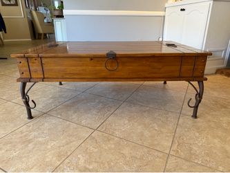 Wood coffee table